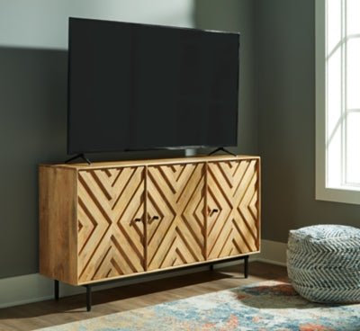 Cadewick Accent Cabinet - Light Brown Accent Cabinet modern furniture Contempo Furniture
