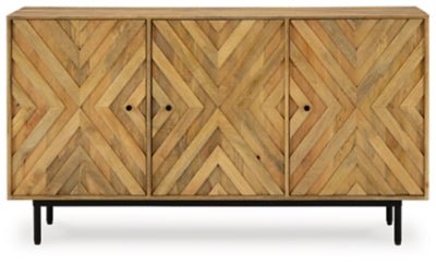 Cadewick Accent Cabinet - Light Brown Accent Cabinet modern furniture Contempo Furniture