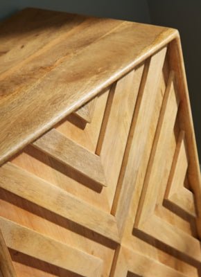 Cadewick Accent Cabinet - Light Brown Accent Cabinet modern furniture Contempo Furniture