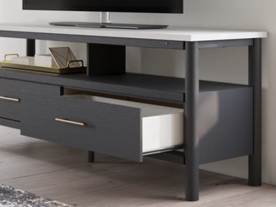 Cadmori 72" TV Stand - Black TV Stand modern furniture Contempo Furniture