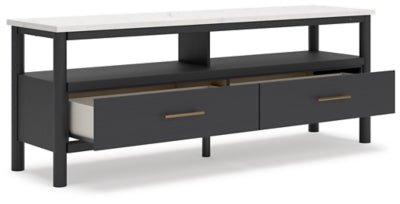 Cadmori 72" TV Stand - Black TV Stand modern furniture Contempo Furniture