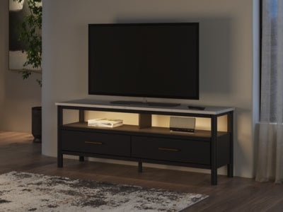 Cadmori 72" TV Stand - Black TV Stand modern furniture Contempo Furniture