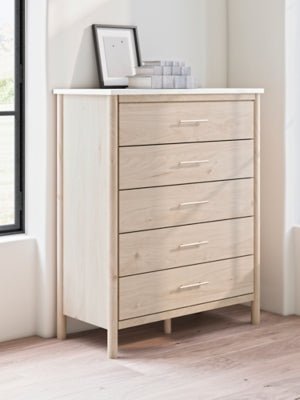 Cadmori Chest of Drawers - Beige Accent Chest modern furniture Contempo Furniture