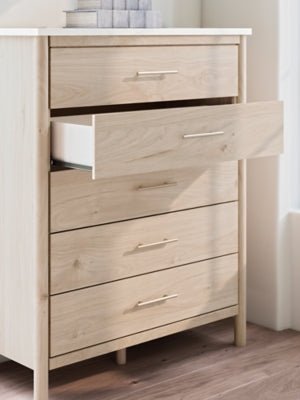 Cadmori Chest of Drawers - Beige Accent Chest modern furniture Contempo Furniture