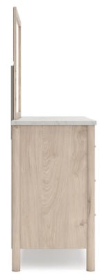 Cadmori Dresser and Mirror - Beige Dresser & Mirror modern furniture Contempo Furniture