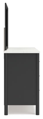 Cadmori Dresser and Mirror - Black Dresser & Mirror modern furniture Contempo Furniture
