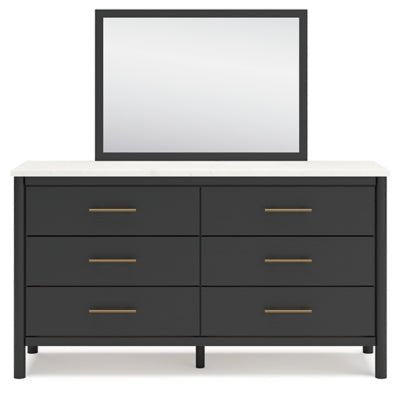 Cadmori Dresser and Mirror - Black Dresser & Mirror modern furniture Contempo Furniture