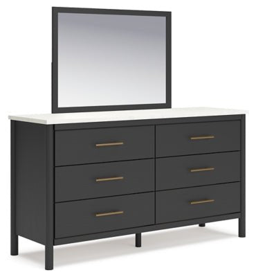 Cadmori Dresser and Mirror - Black Dresser &amp; Mirror modern furniture Contempo Furniture