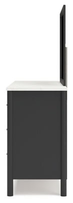 Cadmori Dresser and Mirror - Black Dresser & Mirror modern furniture Contempo Furniture