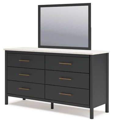 Cadmori Dresser and Mirror - Black Dresser & Mirror modern furniture Contempo Furniture