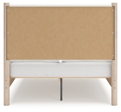 Cadmori Full Upholstered Panel Bed - Beige Upholstered Bed modern furniture Contempo Furniture
