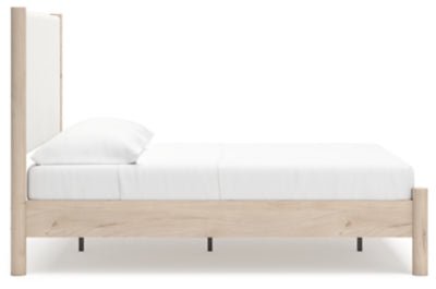 Cadmori Full Upholstered Panel Bed - Beige Upholstered Bed modern furniture Contempo Furniture