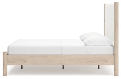 Cadmori Full Upholstered Panel Bed - Beige Upholstered Bed modern furniture Contempo Furniture
