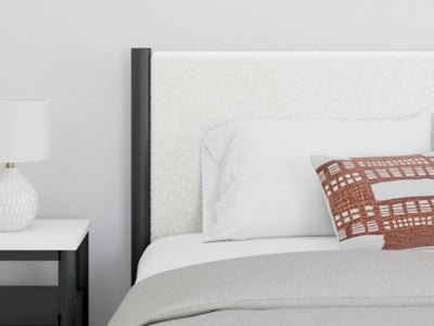 Cadmori Full Upholstered Panel Bed - Black Upholstered Bed modern furniture Contempo Furniture