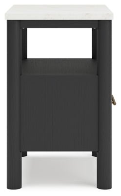 Cadmori Nightstand - Black Nightstand w/ Charging Station modern furniture Contempo Furniture