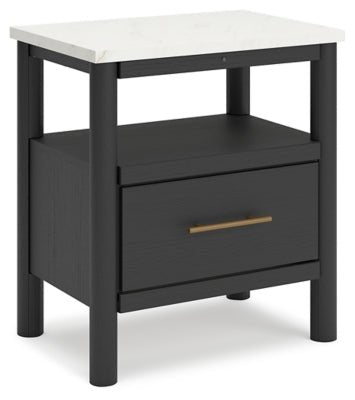 Cadmori Nightstand - Black Nightstand w/ Charging Station modern furniture Contempo Furniture