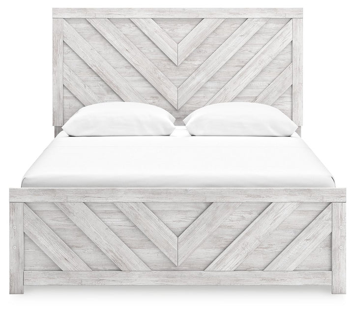 Cayboni - Queen Panel Bed - Whitewash by Ashley Furniture product image