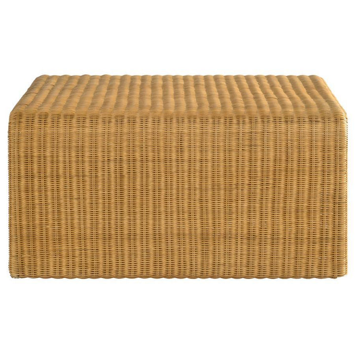 Cahya - 3 Piece Rattan Coffee And End Table Set - Natural Coffee Table Set modern furniture Contempo Furniture