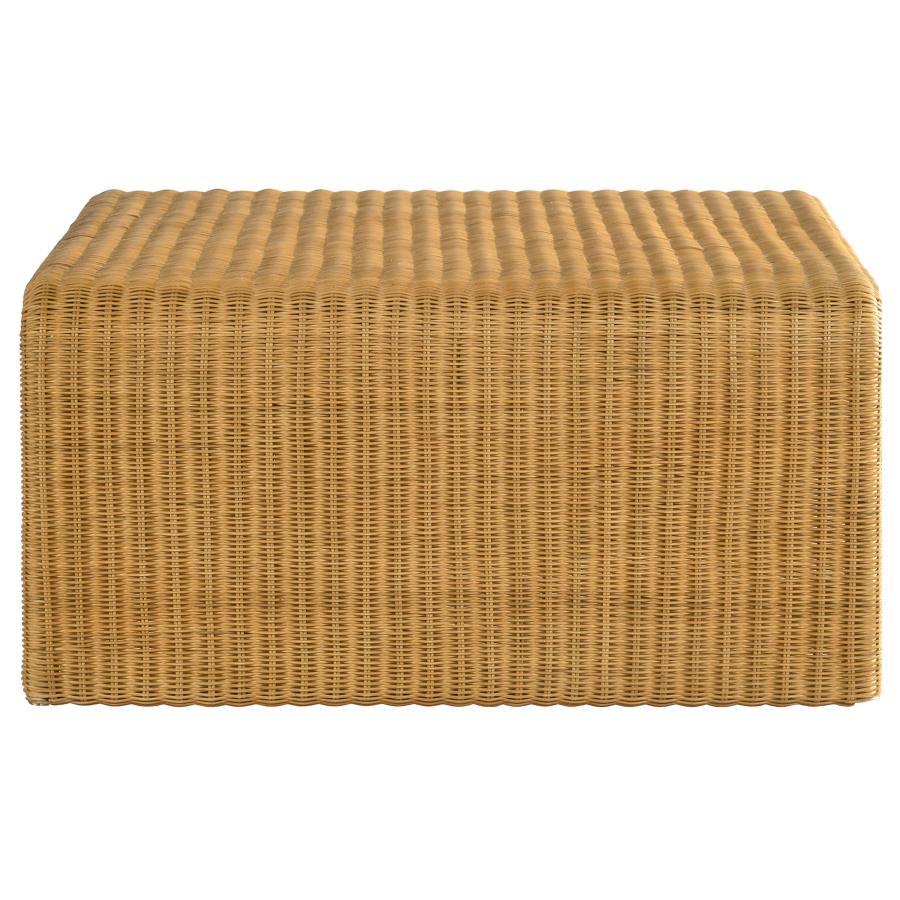 Cahya - 3 Piece Rattan Coffee And End Table Set - Natural Coffee Table Set modern furniture Contempo Furniture