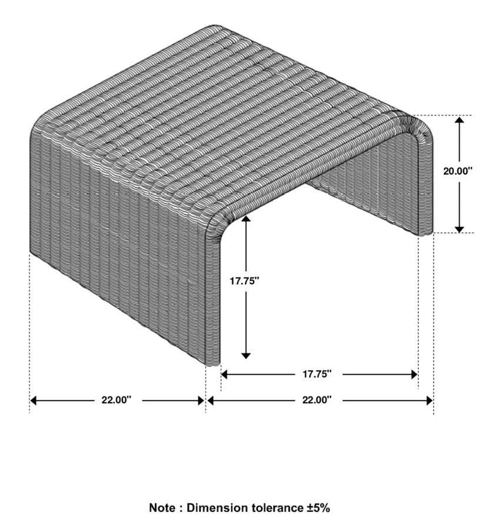 Cahya - Square Woven Rattan End Table - Natural End Table modern furniture Contempo Furniture