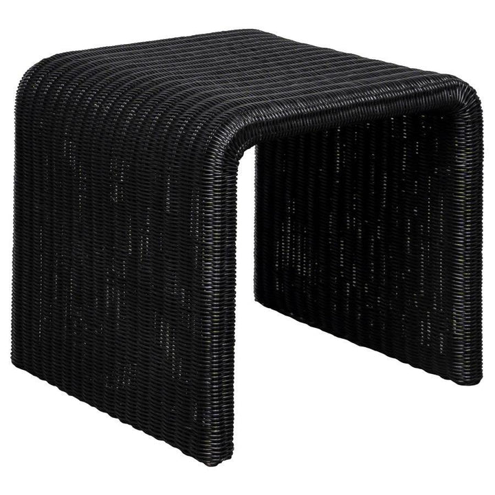 Cahya - Woven Rattan Square End Table - Black End Table modern furniture Contempo Furniture