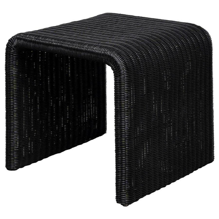 Cahya - Woven Rattan Square End Table - Black End Table modern furniture Contempo Furniture