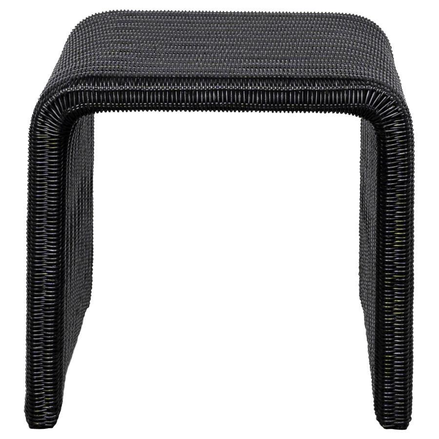 Cahya - Woven Rattan Square End Table - Black End Table modern furniture Contempo Furniture