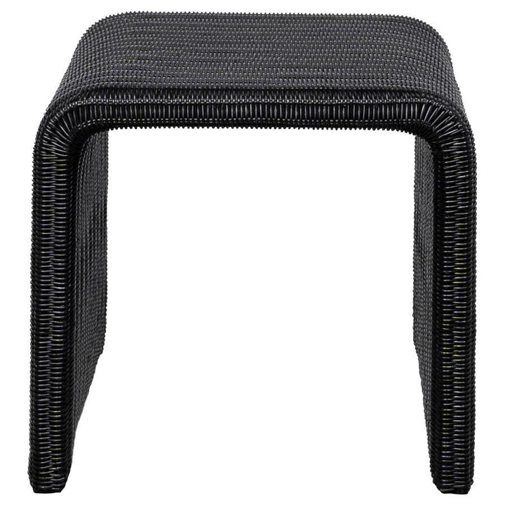 Cahya - Woven Rattan Square End Table - Black End Table modern furniture Contempo Furniture