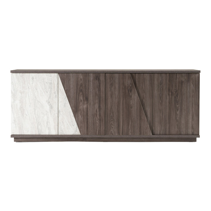 Cairo - Modern Grey Elm and White/Grey Marble Pattern Buffet