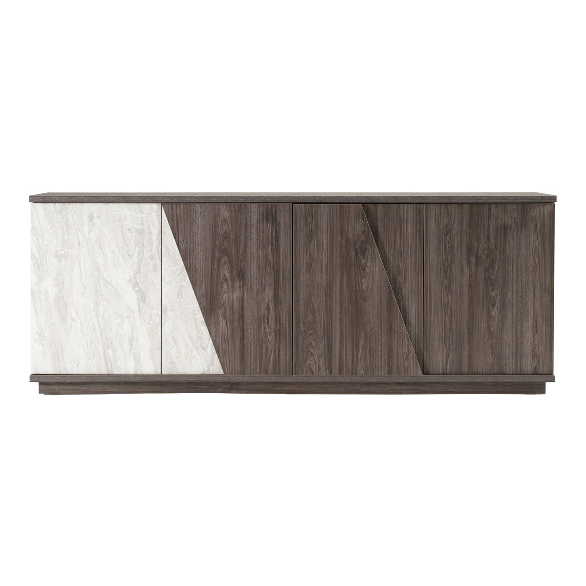 Cairo - Modern Grey Elm and White/Grey Marble Pattern Buffet