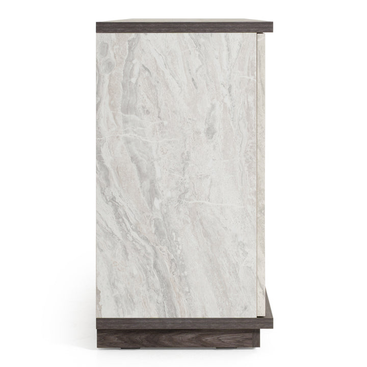 Cairo - Modern Grey Elm and White/Grey Marble Pattern Buffet
