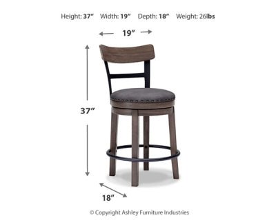 Caitbrook Counter Height Bar Stool - Gray Counter Height (24" - 27") modern furniture Contempo Furniture