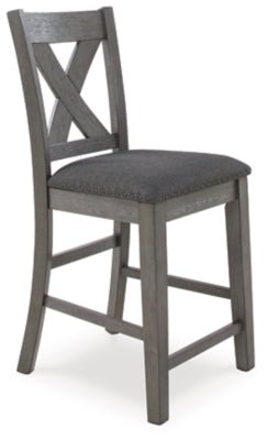 Caitbrook Counter Height Dining Table and Bar Stools (Set of 7) - Gray 7 Piece Dining Room Set modern furniture Contempo Furniture