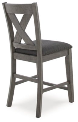 Caitbrook Counter Height Dining Table and Bar Stools (Set of 7) - Gray 7 Piece Dining Room Set modern furniture Contempo Furniture