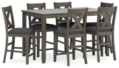 Caitbrook Counter Height Dining Table and Bar Stools (Set of 7) - Gray | Ashley Furniture