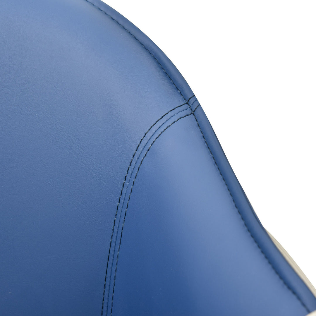 Calderon - Modern Blue & Beige Vegan Leather Counter Chair