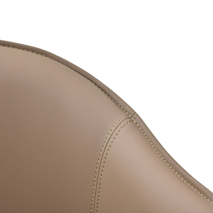 Calderon - Modern Brown &amp; Beige Vegan Leather Counter Chair