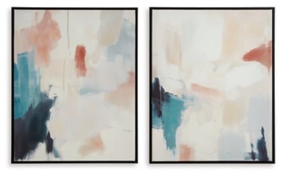 Caldish Wall Art (Set of 2) - Blue | Ashley Furniture