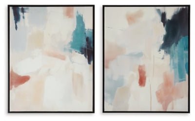 Caldish Wall Art (Set of 2) - Blue Canvas Art Set modern furniture Contempo Furniture