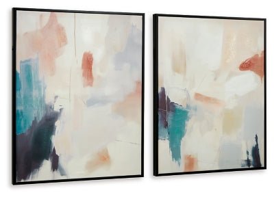 Caldish Wall Art (Set of 2) - Blue Canvas Art Set modern furniture Contempo Furniture