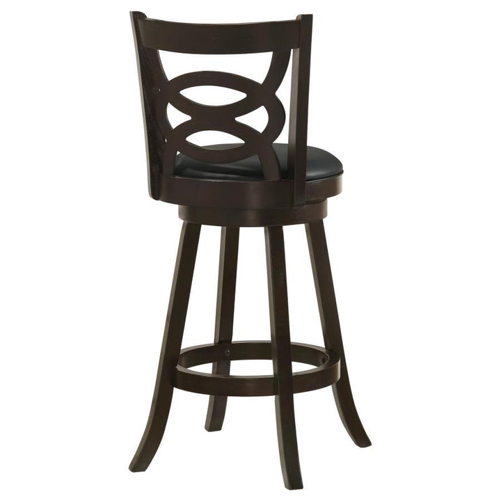 Calecita - Wood Swivel Bar Stool (Set of 2) - Cappuccino Stool Set modern furniture Contempo Furniture