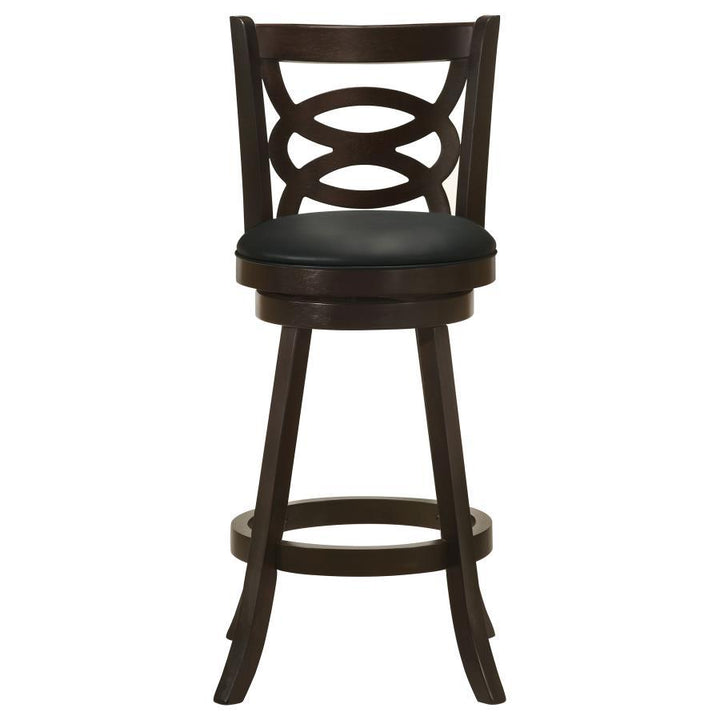 Calecita - Wood Swivel Bar Stool (Set of 2) - Cappuccino Stool Set modern furniture Contempo Furniture
