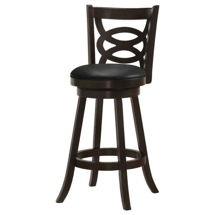 Calecita - Wood Swivel Bar Stool (Set of 2) - Cappuccino Stool Set modern furniture Contempo Furniture