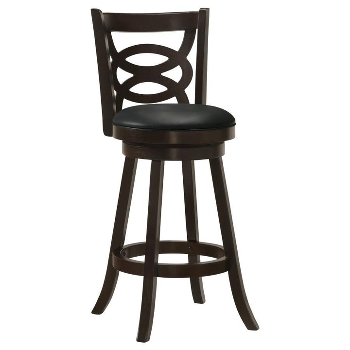 Calecita - Wood Swivel Bar Stool (Set of 2) - Cappuccino Stool Set modern furniture Contempo Furniture