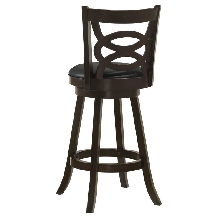 Calecita - Wood Swivel Bar Stool (Set of 2) - Cappuccino Stool Set modern furniture Contempo Furniture