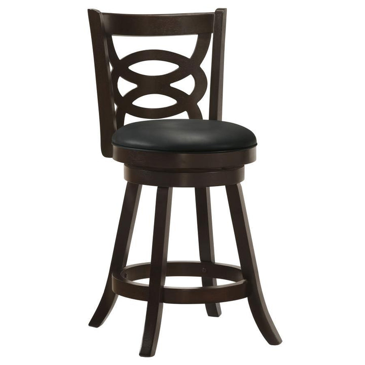 Calecita - Wood Swivel Counter Stool (Set of 2) - Cappuccino Stool Set modern furniture Contempo Furniture
