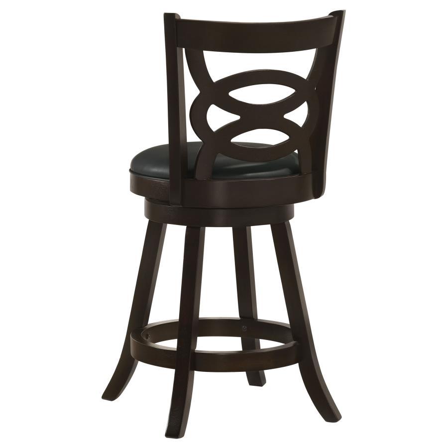 Calecita - Wood Swivel Counter Stool (Set of 2) - Cappuccino Stool Set modern furniture Contempo Furniture