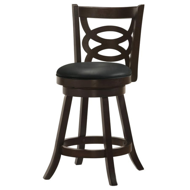Calecita - Wood Swivel Counter Stool (Set of 2) - Cappuccino Stool Set modern furniture Contempo Furniture