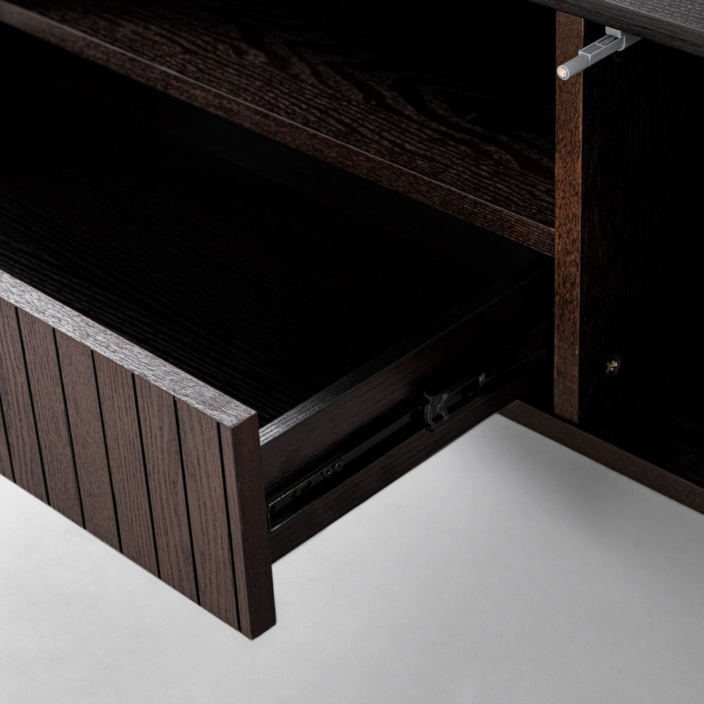 Calhoun - Modern Smoked Ash TV Stand - View 9
