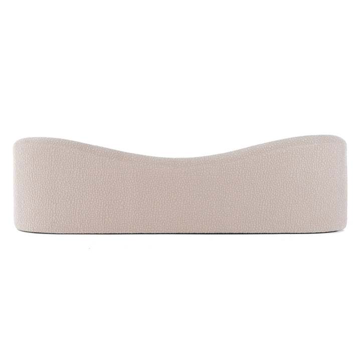 Calico - Contemporary Beige Pebble Fabric 3-Seat Sofa